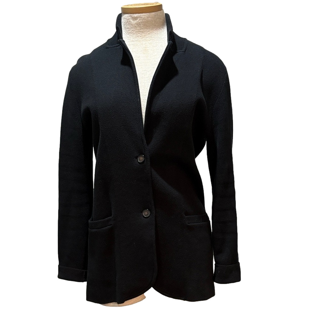 J Crew sz S black cotton sweater blazer